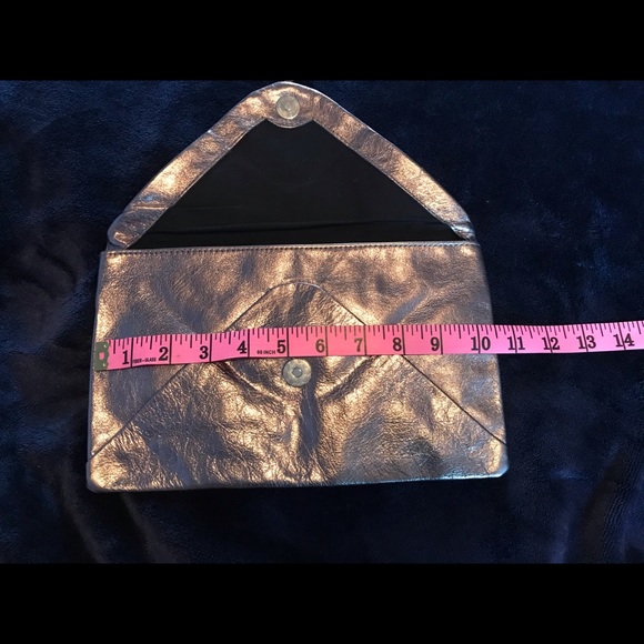 Maison Scotch Leather Tassle Envelope Clutch - Picture 6 of 8